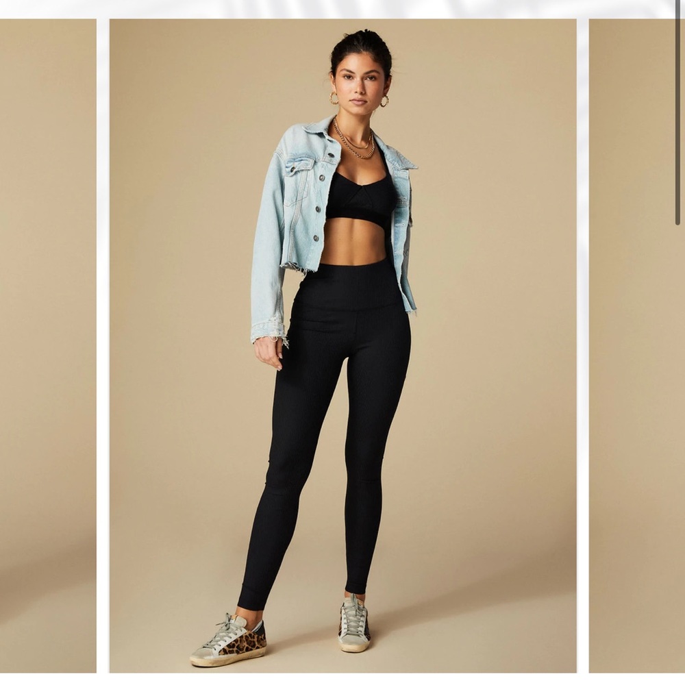 TEMESCAL CYN LEGGINGS - BLACK RIBBED